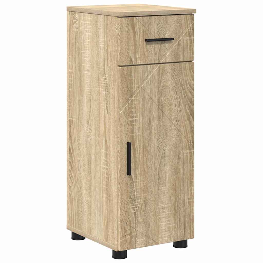 Badezimmermöbel-Set 4 pcs Sonoma-Eiche Holzwerkstoff & Metall