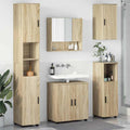 Badezimmermöbel-Set 5 pcs Sonoma-Eiche Holzwerkstoff & Metall