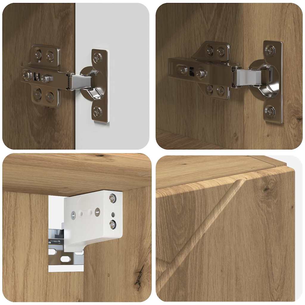 Badezimmermöbel-Set 5 Stk. Artisan-Eiche 61 x 35 x 64 cm