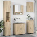 Badezimmermöbel-Set 5 pcs Sonoma-Eiche Holzwerkstoff & Metall