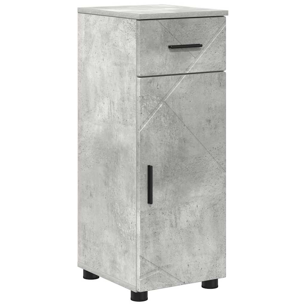 Badezimmermöbel-Set 5 pcs Beton Grau Holzwerkstoff & Metall