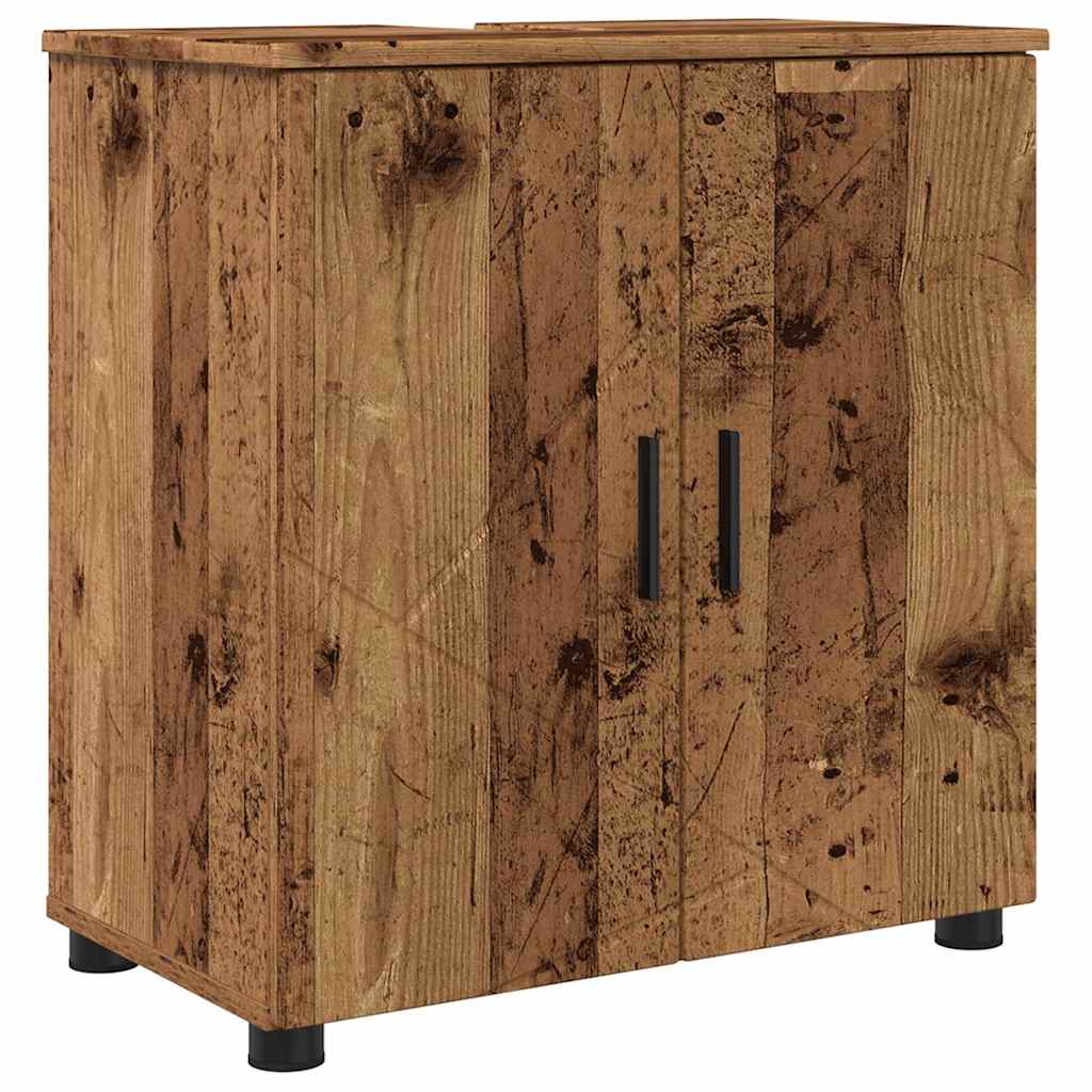 Badezimmermöbel-Set 5 pcs Altholz Holzwerkstoff & Metall