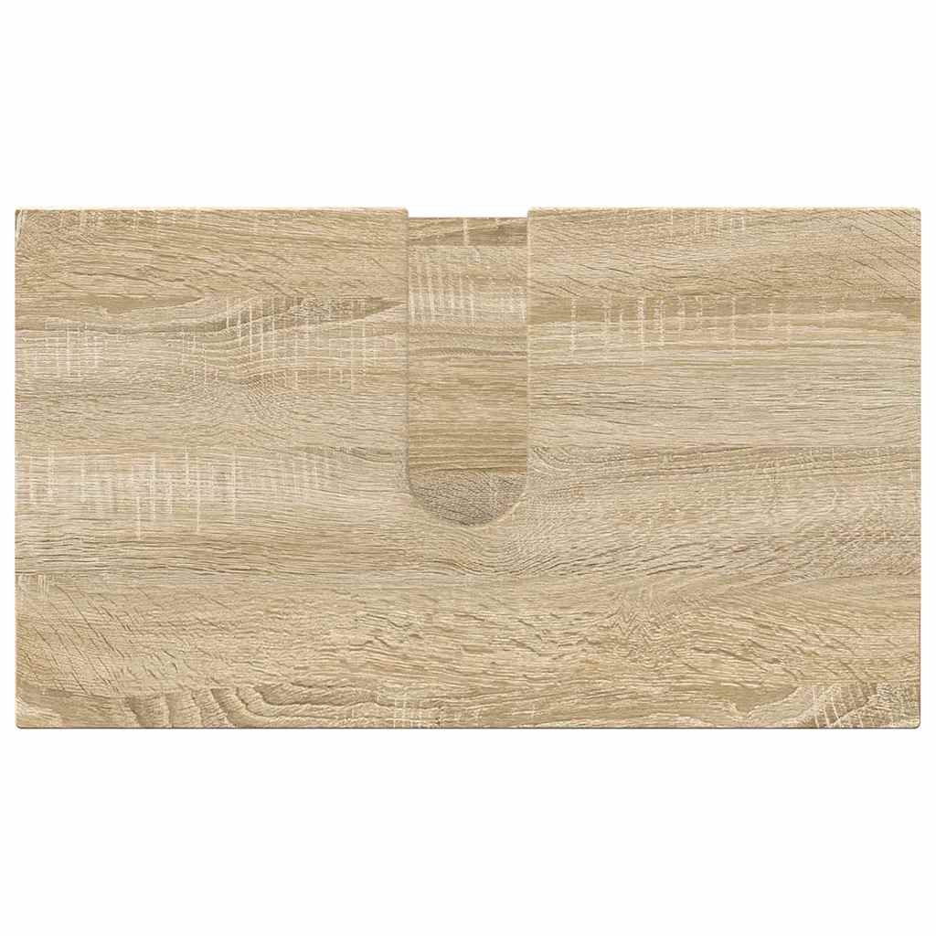 Badezimmermöbel-Set 4 pcs Sonoma-Eiche Holzwerkstoff & Metall