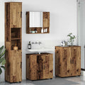 Badezimmermöbel-Set 4 pcs Altholz Holzwerkstoff & Metall