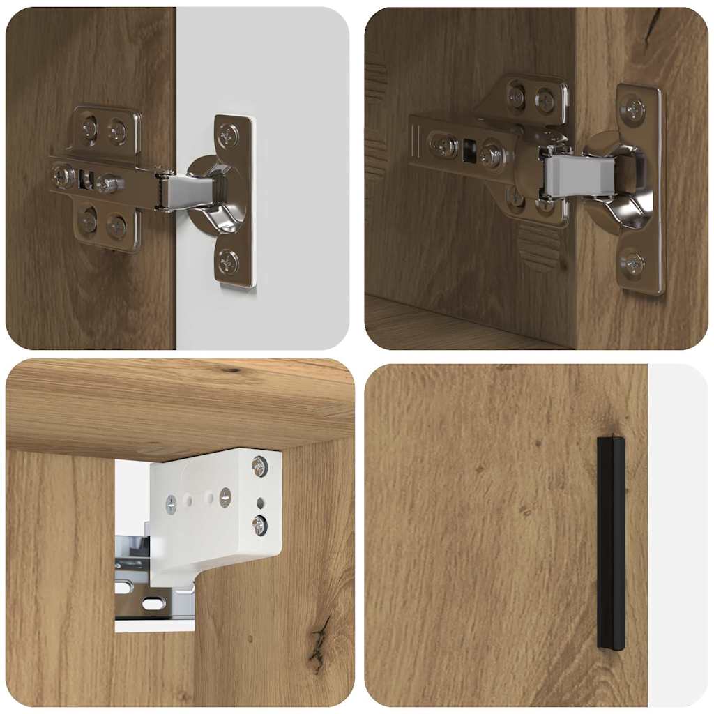 Badezimmermöbel-Set 4 Stk. Artisan-Eiche 61 x 35 x 64 cm