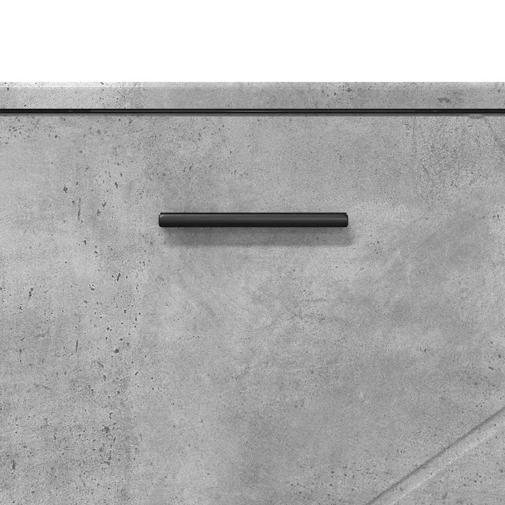 Badezimmermöbel-Set 3 pcs Beton Grau Sperrholz und Metall
