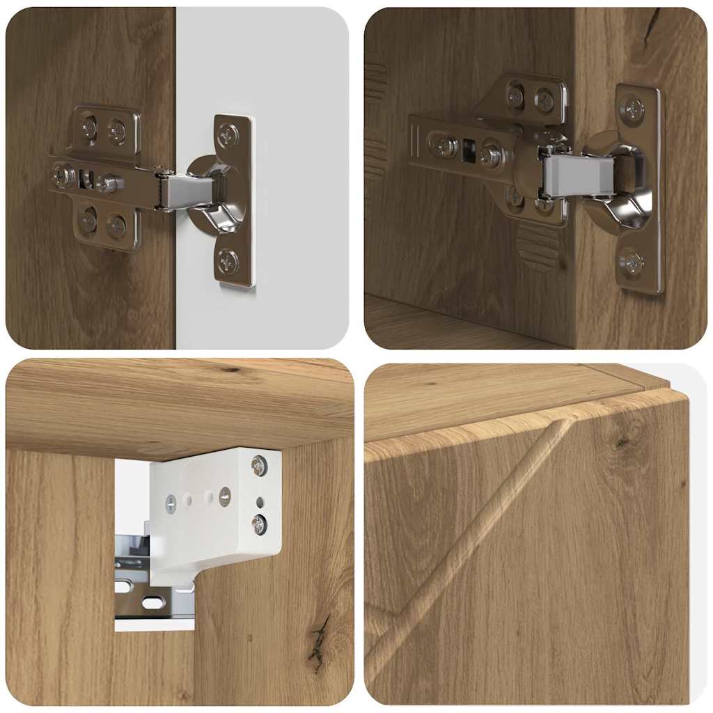 Badezimmermöbel-Set 5 Stk. Artisan-Eiche 35 x 30 x 192 cm