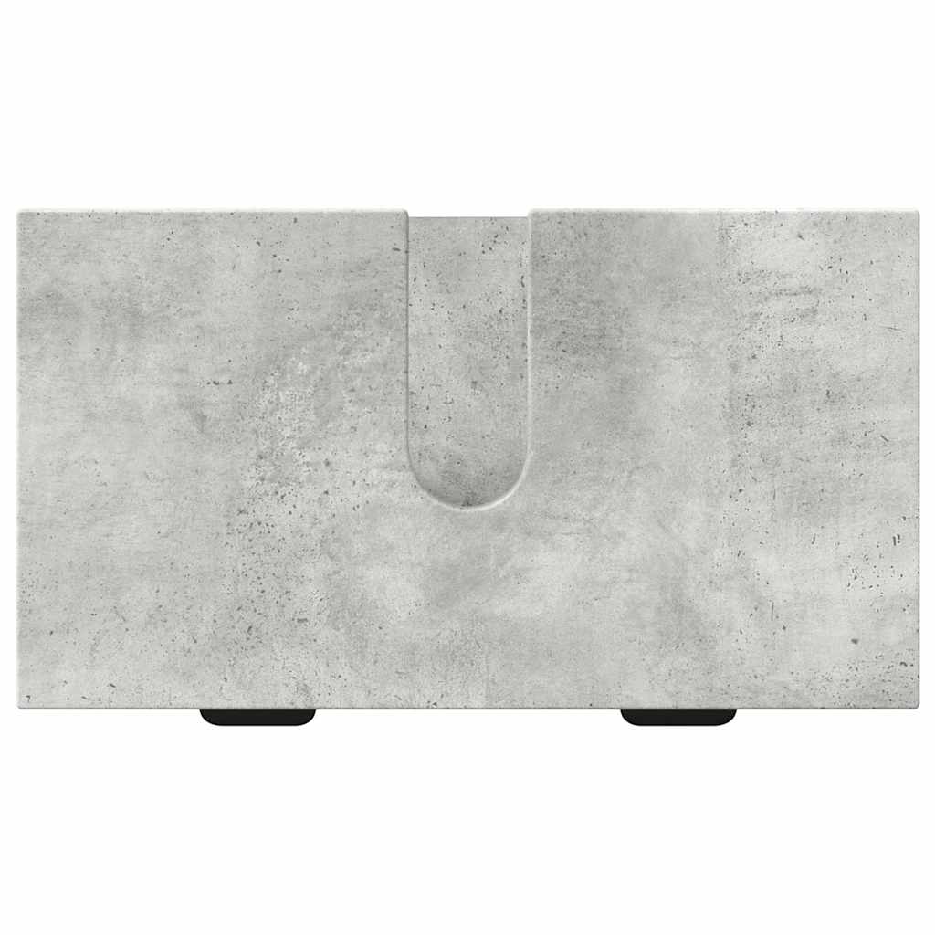Badezimmermöbel-Set mit Tür Beton Grau Holzwerkstoff, Metall