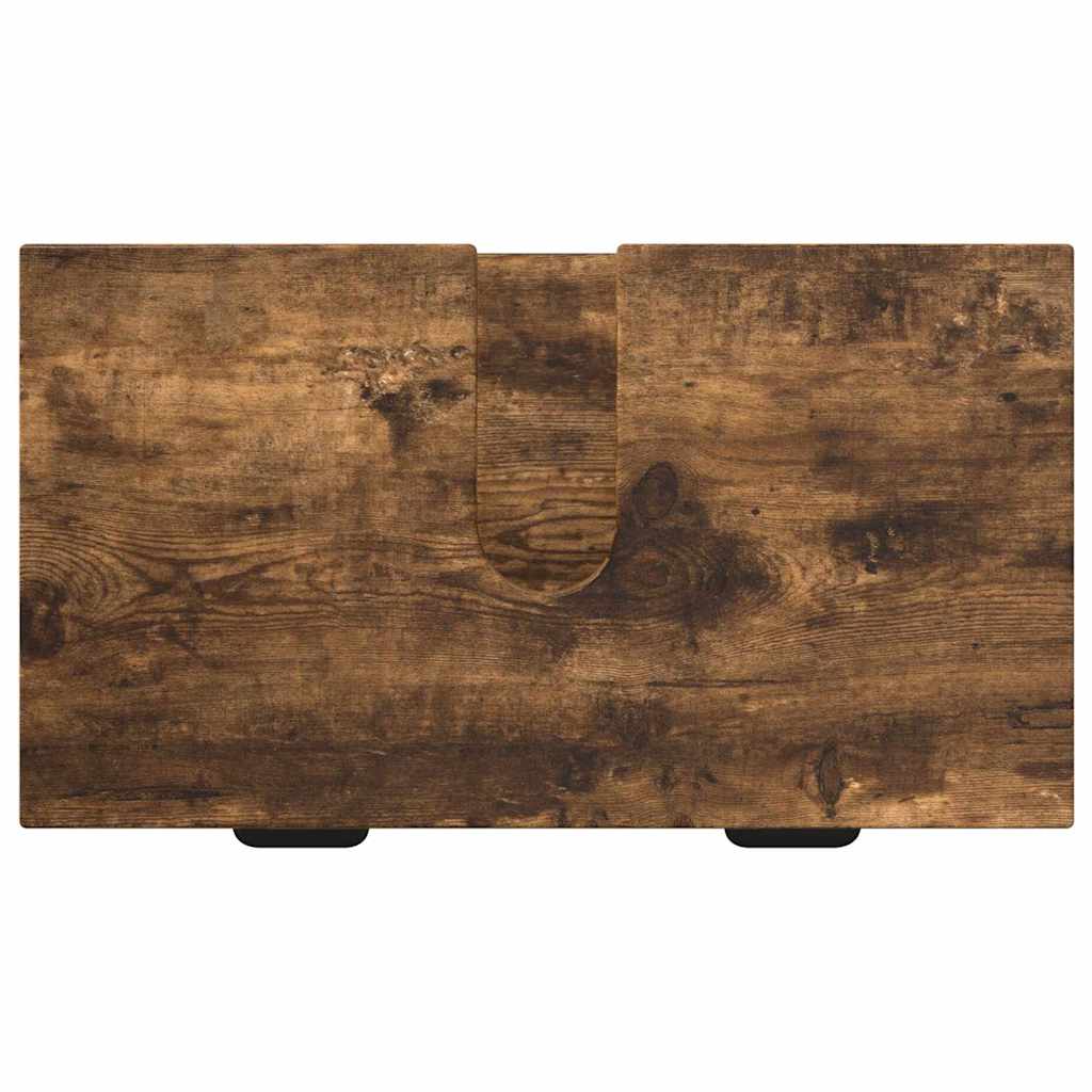 Badezimmermöbel-Set Geräucherte Eiche Holzwerkstoff, Metall