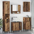 Badezimmermöbel-Set Wandmontiert Altholz Holzwerkstoff, Metall