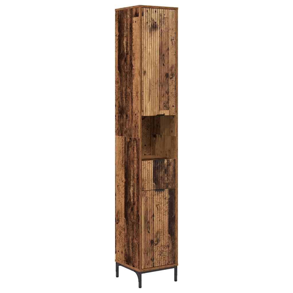 Badezimmermöbel-Set Wandmontiert Altholz Holzwerkstoff, Metall