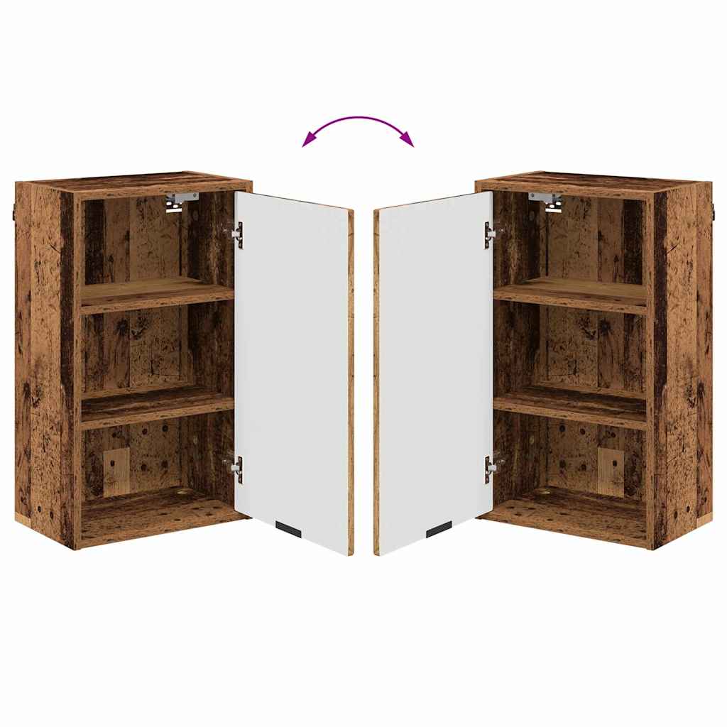 Badezimmermöbel-Set Wandmontiert Altholz Holzwerkstoff, Metall