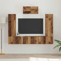 TV-Schrankset Wandmontiert 7 pcs Altholz Holzwerkstoff