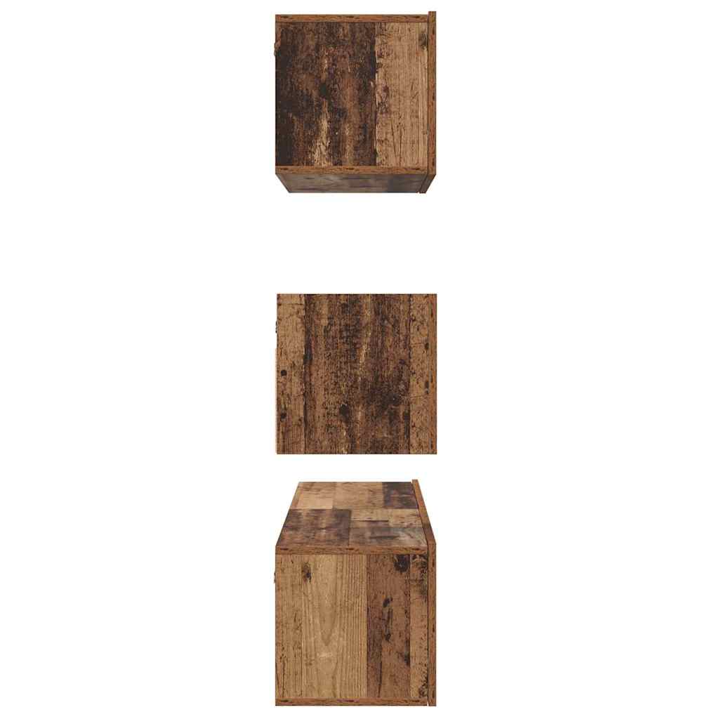 TV-Schrankset Wandmontiert 4 pcs Altholz Holzwerkstoff