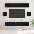 TV-Schrankset 8 pcs Schwarz Eichen-Optik Holzwerkstoff