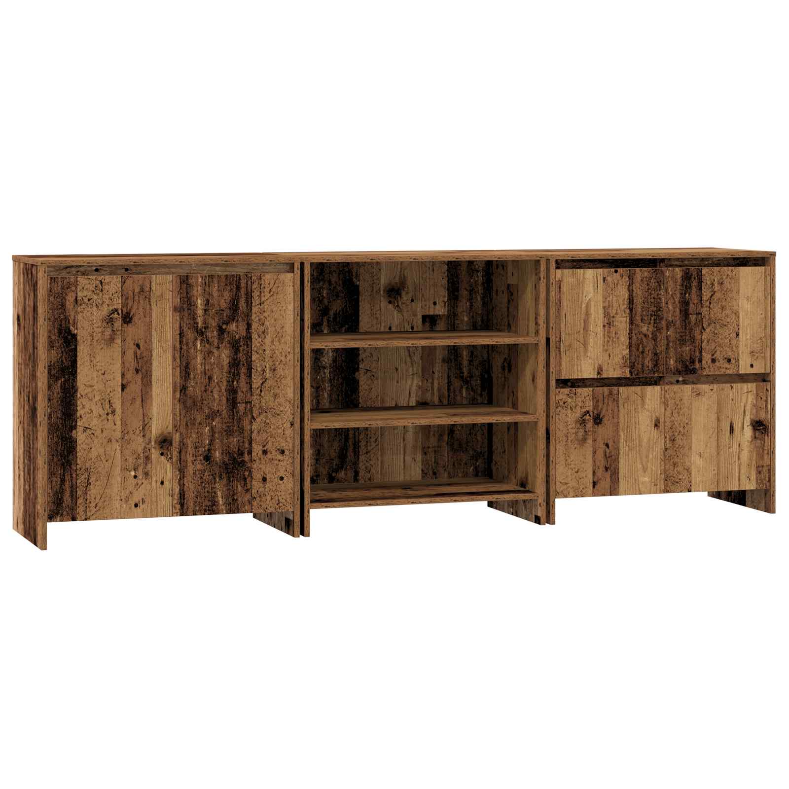 Sideboard 3 pcs Altholz 70 x 41 x 75 cm Holzwerkstoff