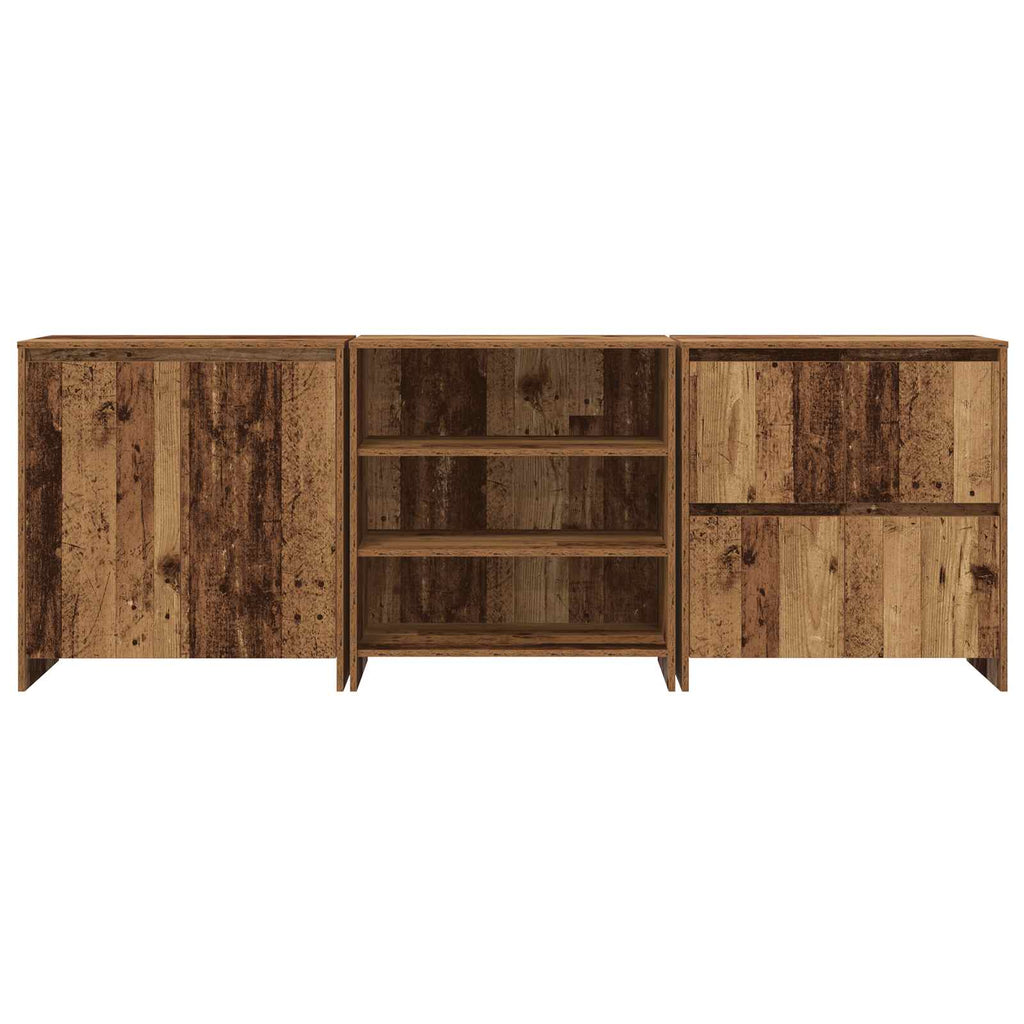 Sideboard 3 pcs Altholz 70 x 41 x 75 cm Holzwerkstoff