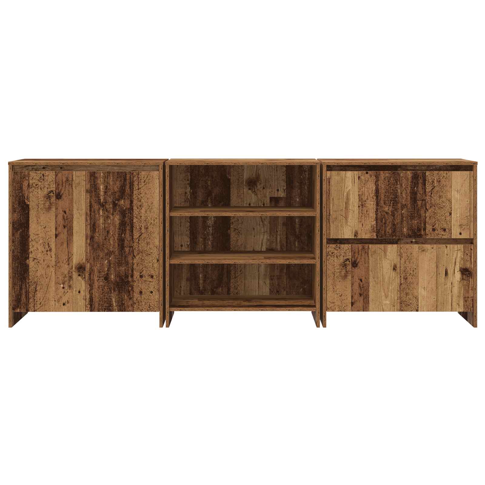 Sideboard 3 pcs Altholz 70 x 41 x 75 cm Holzwerkstoff