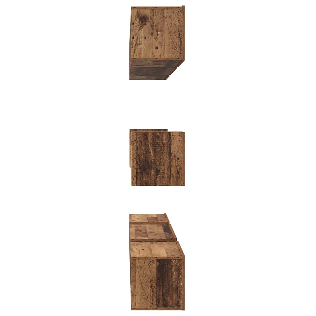 TV-Schrankset Wandmontiert 8 pcs Altholz Holzwerkstoff