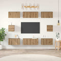 TV-Schrankset Wandmontiert 8 pcs Artisan-Eiche Holzwerkstoff