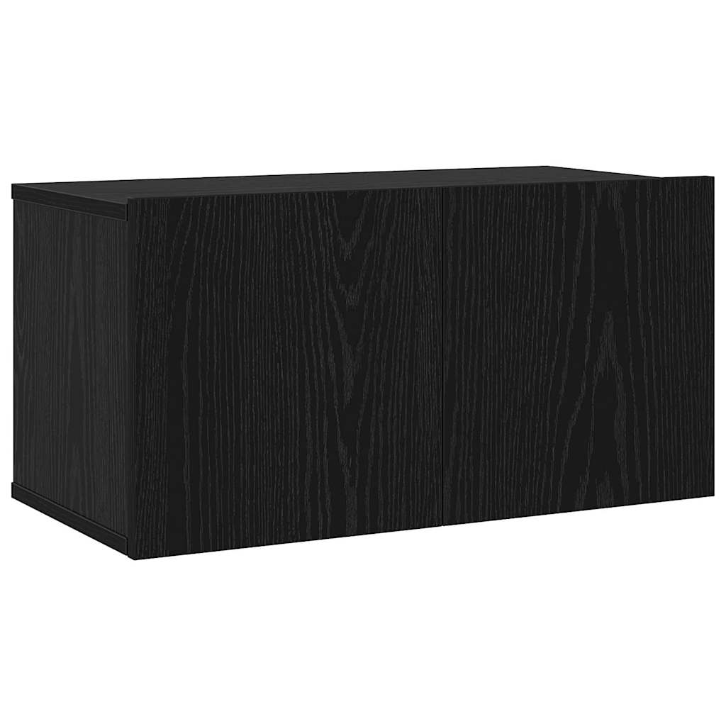 TV-Schrankset 3 pcs Schwarz Eichen-Optik Holzwerkstoff