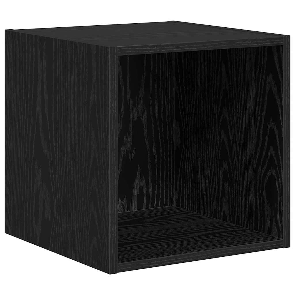 TV-Schrank Set 2 pcs Schwarz Eichen-Optik Holzwerkstoff