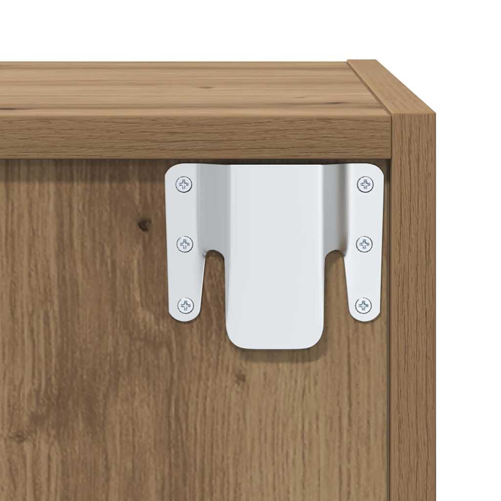 TV-Schrank Set Wandmontiert 2 pcs Artisan-Eiche Holzwerkstoff