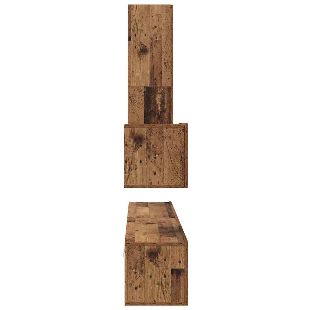 Wand-TV-Schrank Wandmontiert 4 pcs Altholz Holzwerkstoff