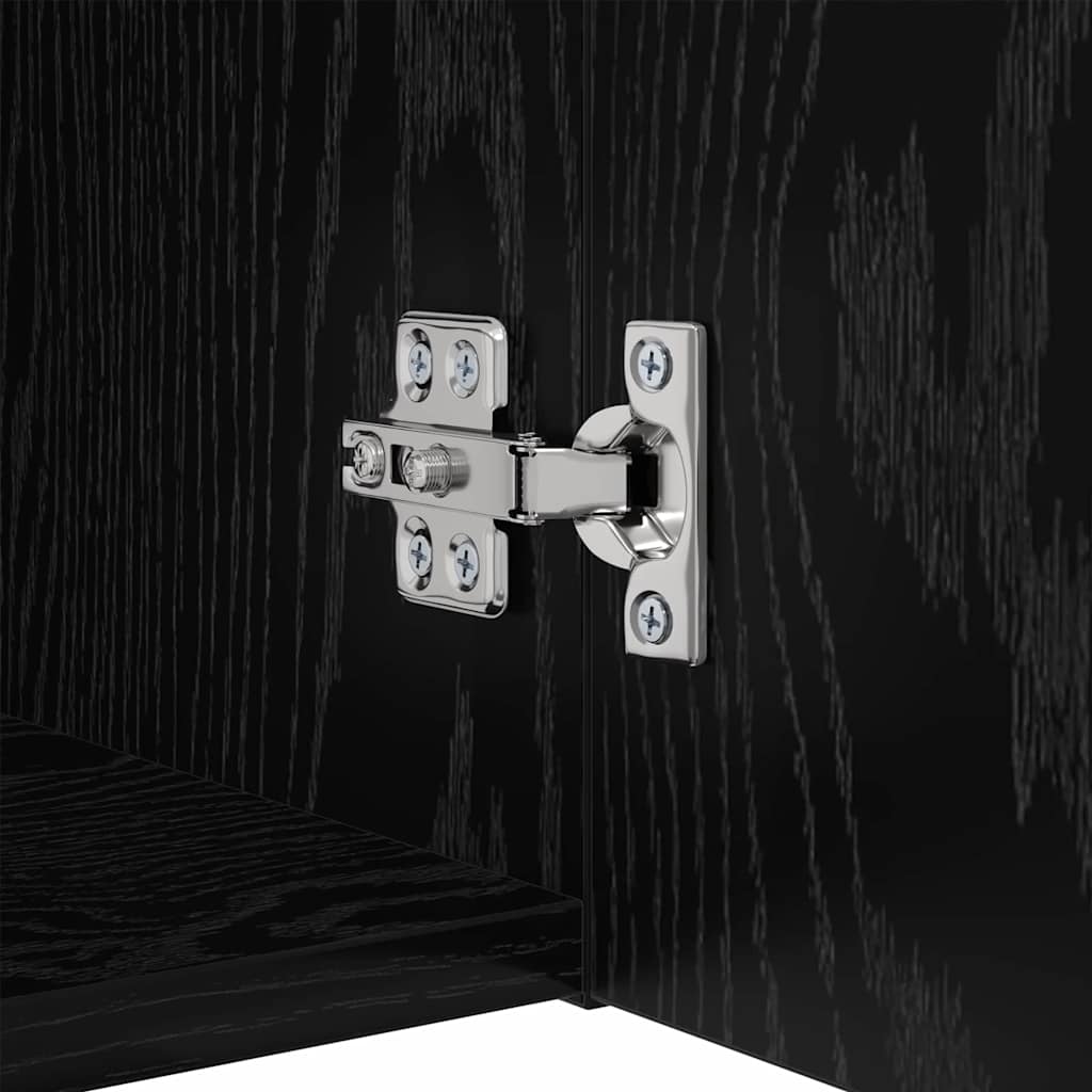 Wand-TV-Schrank 4 pcs Schwarz Eichen-Optik Holzwerkstoff