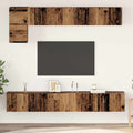 TV-Schrankset Wandmontiert 5 pcs Altholz Holzwerkstoff