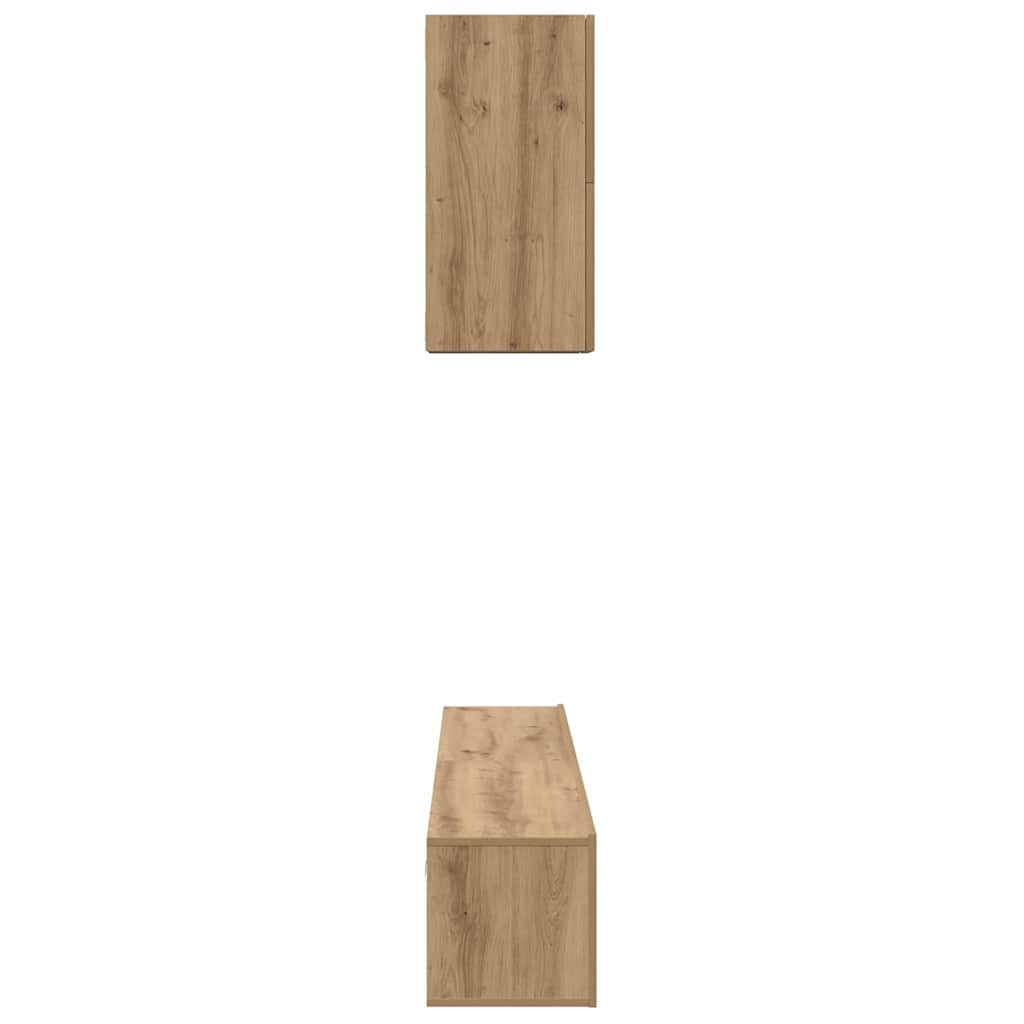 TV-Schrankset Wandmontiert 5 pcs Artisan-Eiche Holzwerkstoff