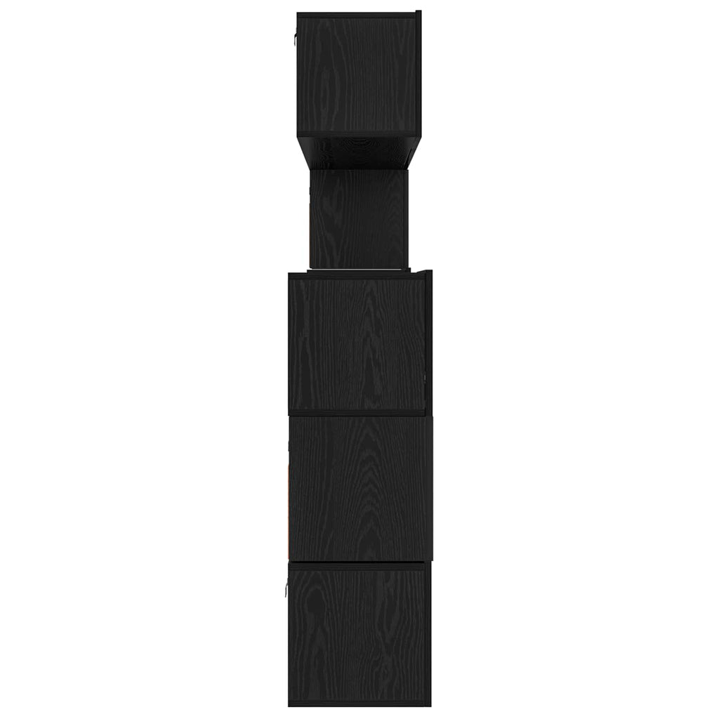 TV-Schrankset 8 pcs Schwarz Eichen-Optik Holzwerkstoff