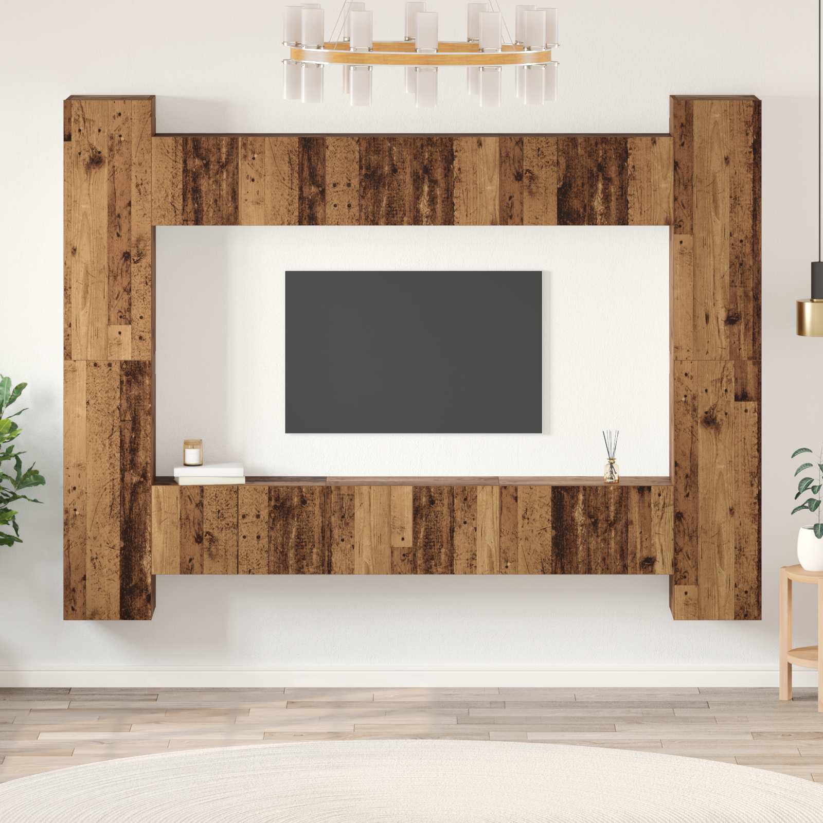 TV-Schrankset 10 pcs Altholz 30,5 x 30 x 90 cm Holzwerkstoff