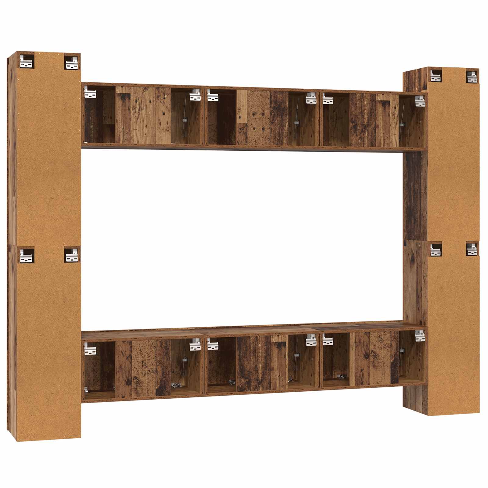 TV-Schrankset 10 pcs Altholz 30,5 x 30 x 90 cm Holzwerkstoff