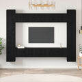 TV-Schrankset 10 pcs Schwarz Eichen-Optik 30,5 x 30 x 90 cm