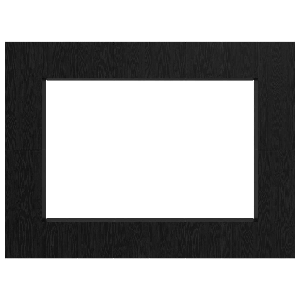TV-Schrankset 10 pcs Schwarz Eichen-Optik 30,5 x 30 x 90 cm