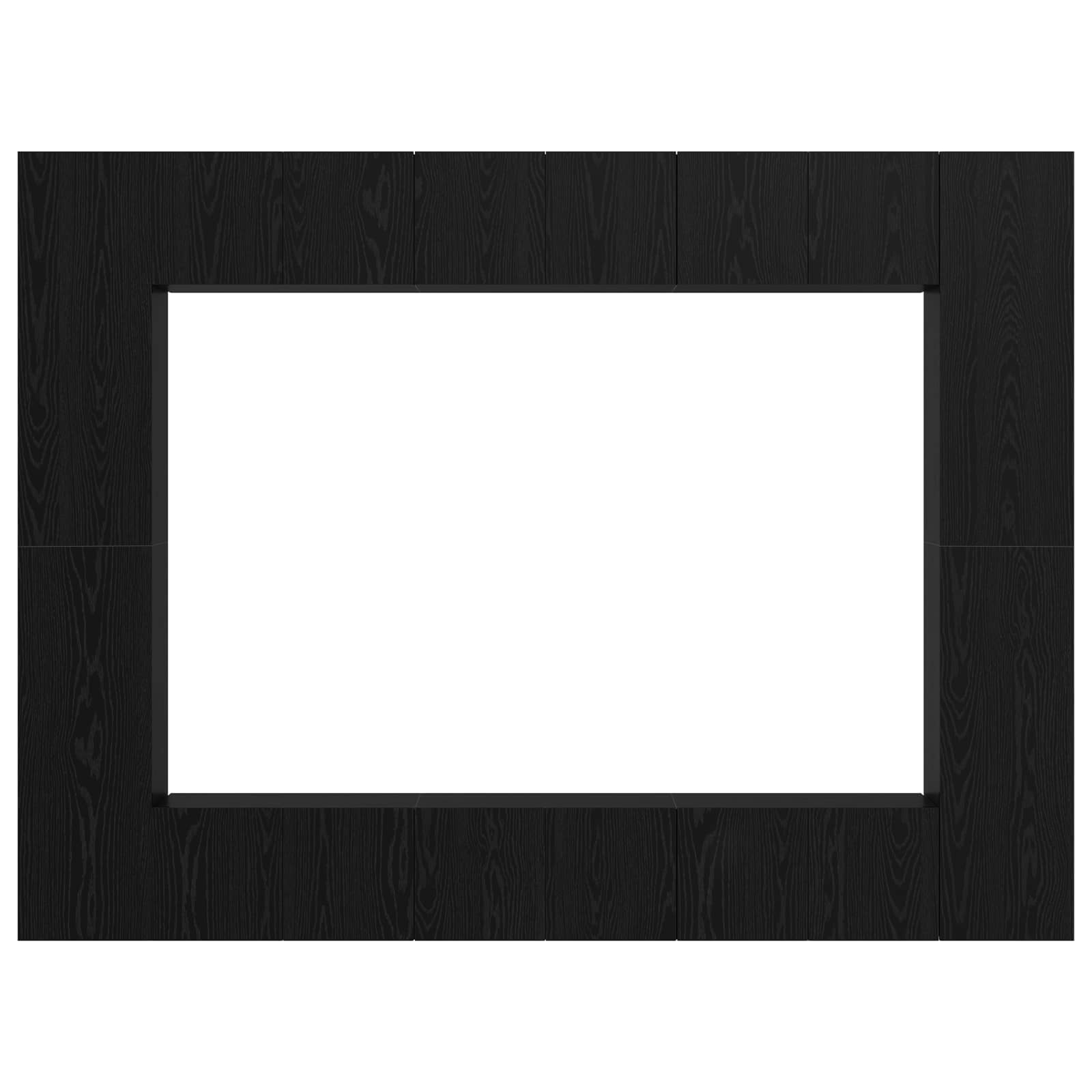 TV-Schrankset 10 pcs Schwarz Eichen-Optik 30,5 x 30 x 90 cm
