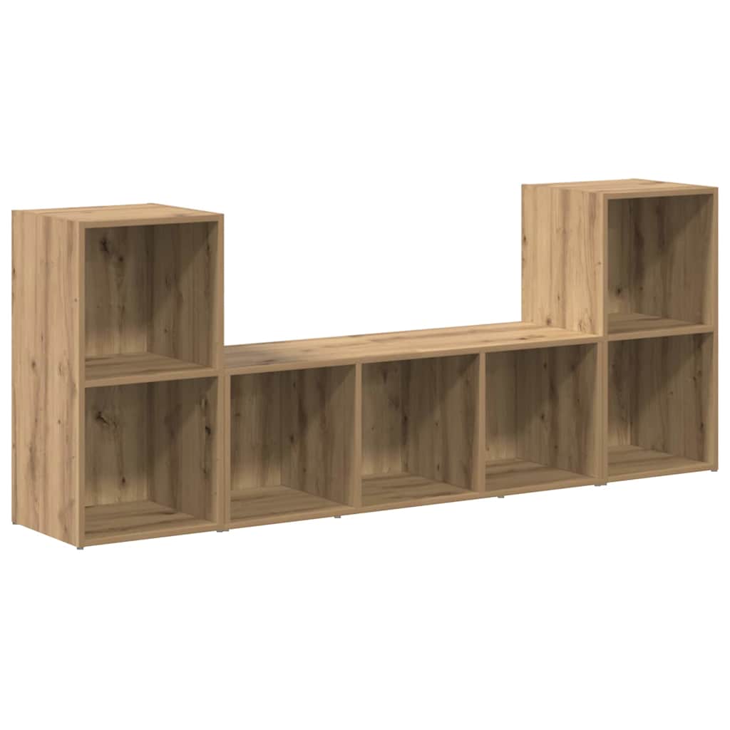 TV-Schrankset Wandmontiert 3 pcs Braun Holzwerkstoff