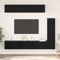 TV-Schrankset 6 pcs Schwarz Eichen-Optik Holzwerkstoff