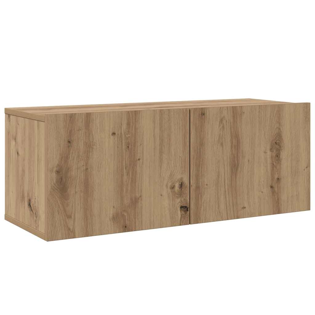 TV-Schrankset Wandmontiert 6 pcs Artisan-Eiche Holzwerkstoff