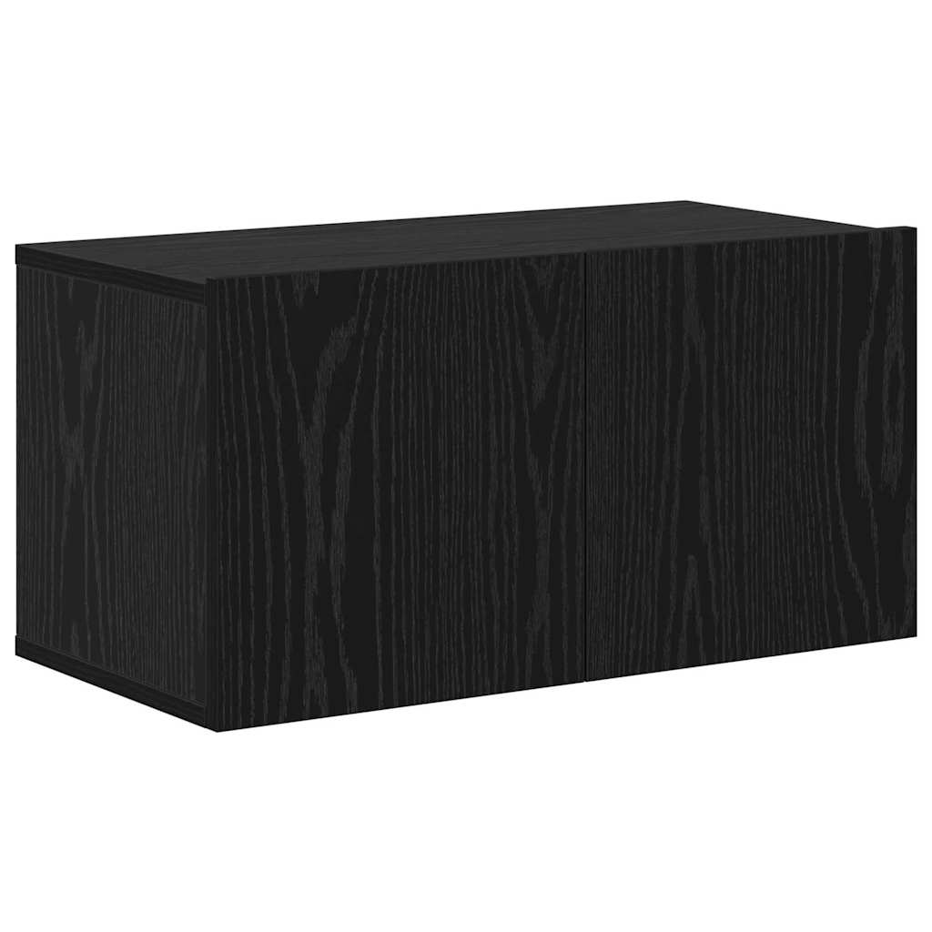 TV-Schrankset 4 pcs Schwarz Eichen-Optik Holzwerkstoff