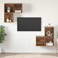 TV-Schrankset Wandmontiert 4 pcs Altholz Holzwerkstoff