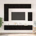 TV-Schrankset 8 pcs Schwarz Eichen-Optik Holzwerkstoff