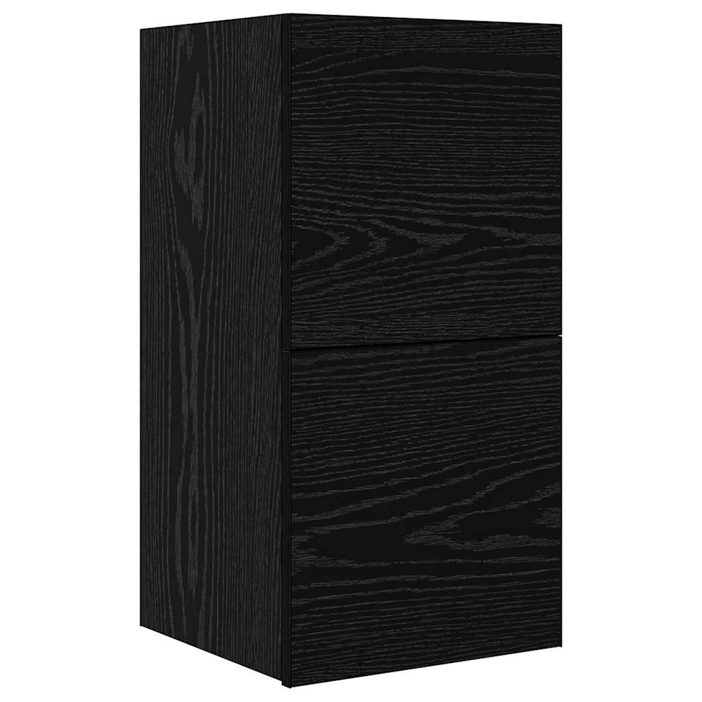 TV-Schrankset 8 pcs Schwarz Eichen-Optik Holzwerkstoff