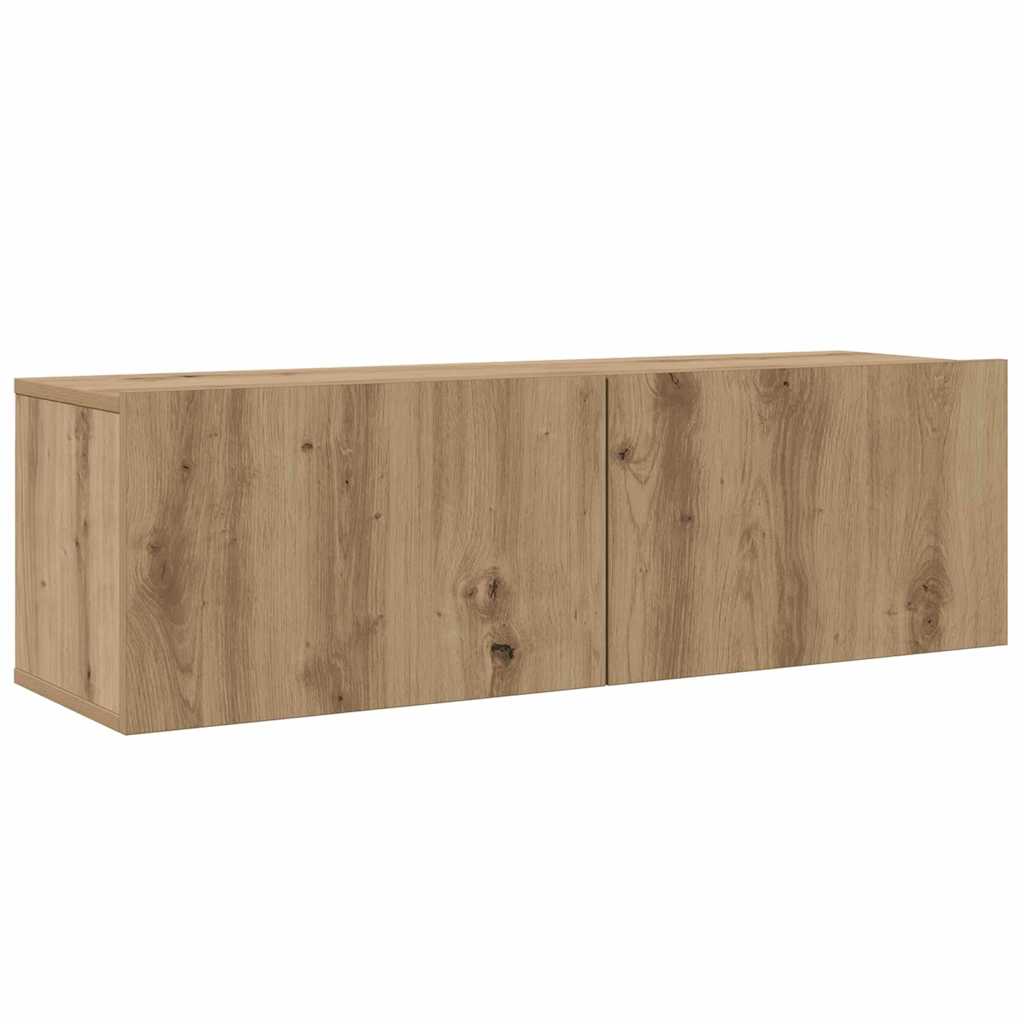 TV-Schrankset Wandmontiert 8 pcs Artisan-Eiche Holzwerkstoff