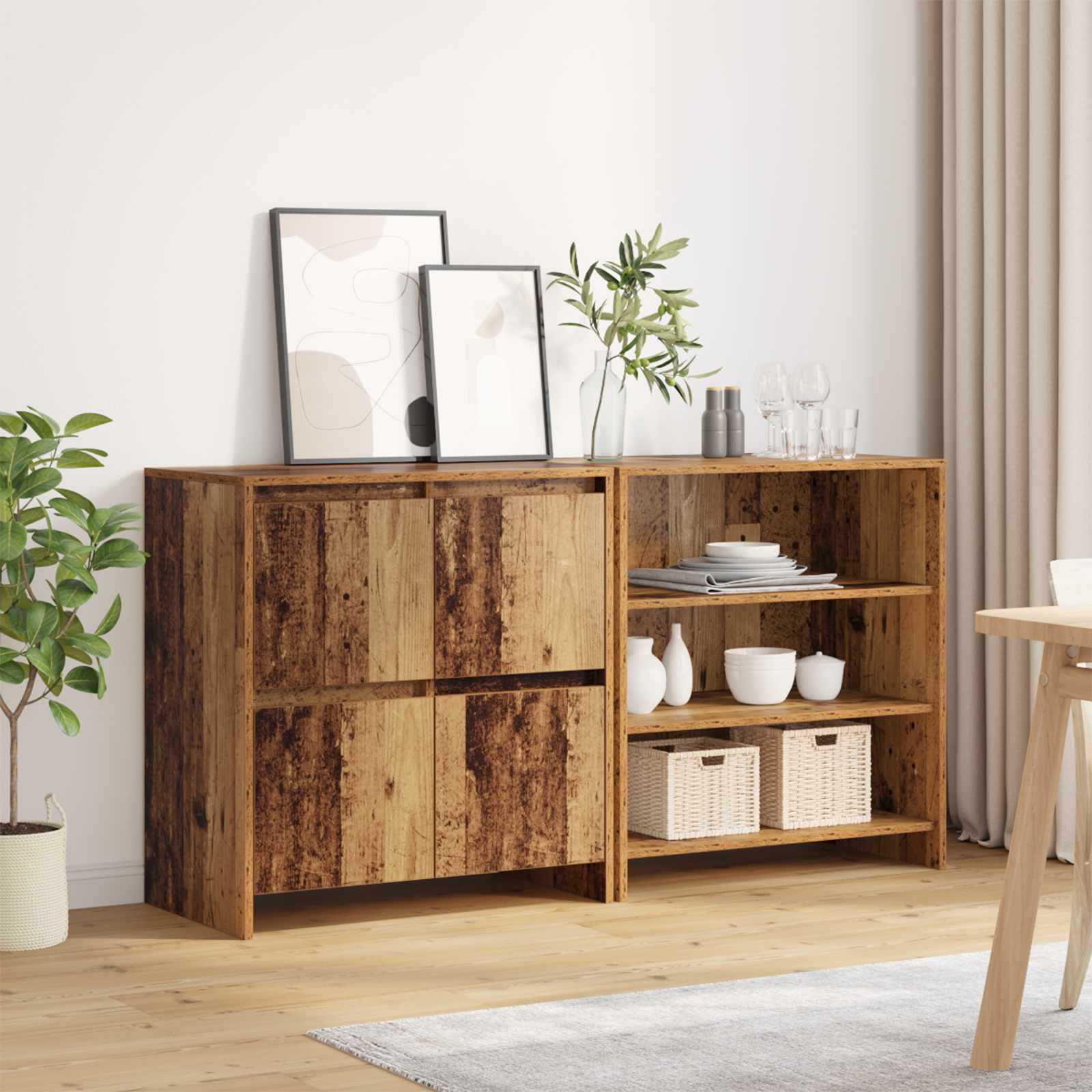 Sideboard 2 pcs Altholz 70 x 41 x 75 cm Holzwerkstoff