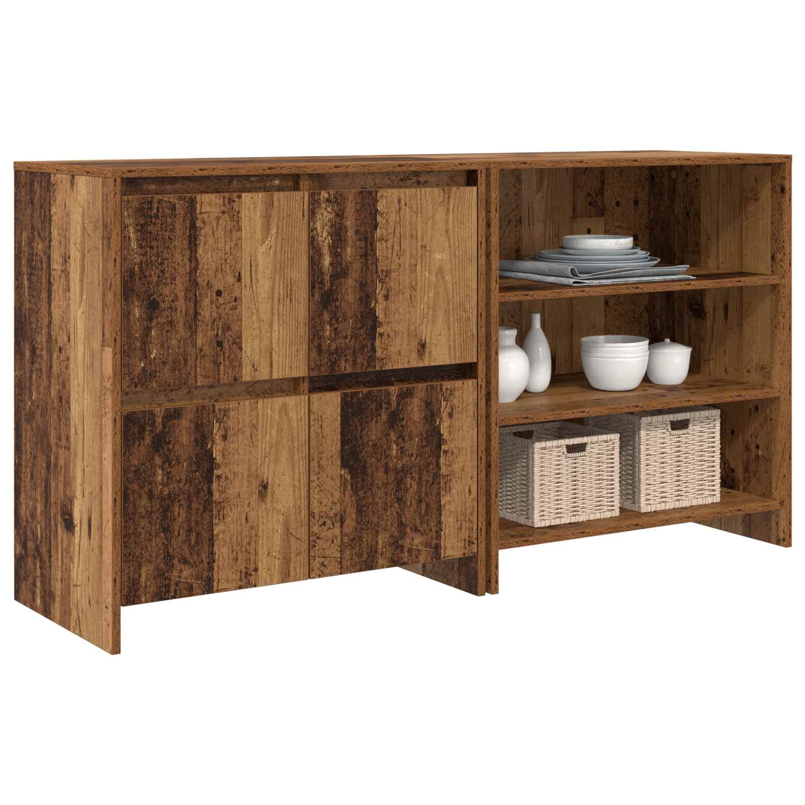 Sideboard 2 pcs Altholz 70 x 41 x 75 cm Holzwerkstoff