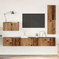 TV-Schrankset mit Schubladen 4 pcs Altholz Holzwerkstoff