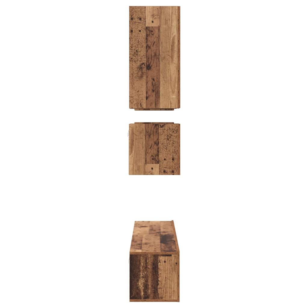 TV-Schrankset Wandmontiert 8 pcs Altholz Holzwerkstoff