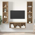TV-Schrankset Wandmontiert 3 pcs Artisan-Eiche Holzwerkstoff